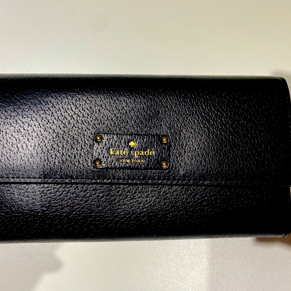 Kate Spade black leather wallet